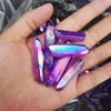 2 inch natural rock purple color aura crystal
