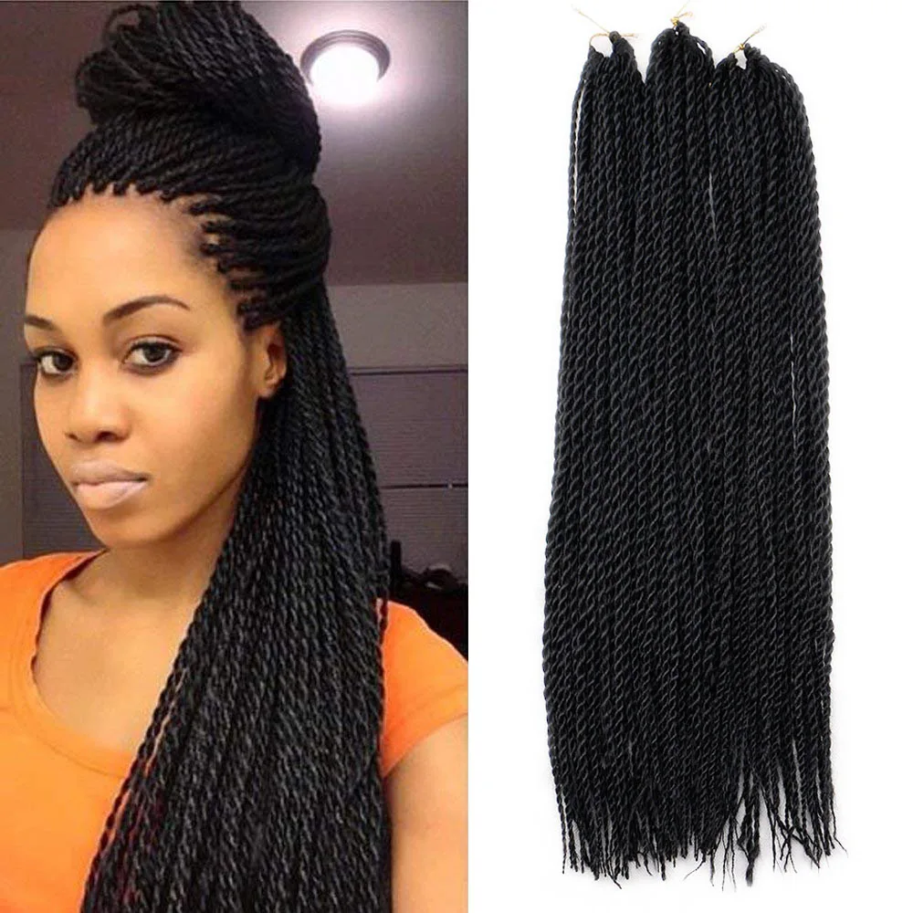 3x Pack Twist Crochet Braids Hair Synthetic Jumbo Braiding Hair