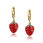 97691 xuping cute fruit strawberry turkish jewelry earring, 14k ladies earing