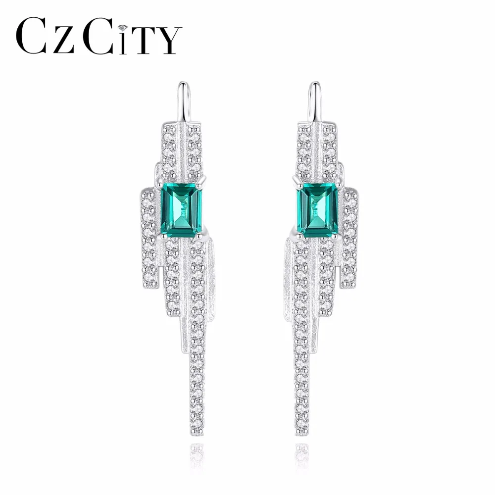 CZCITY Real Diamond Wedding Earrings Women Square Natural Stone Earrings GreenTopaz 925 Silver Jewelry Female Gift
CZCITY Real Diamond Wedding Earrings Women Square Natural Stone Earrings GreenTopaz 925 Silver Jewelry Female Gift