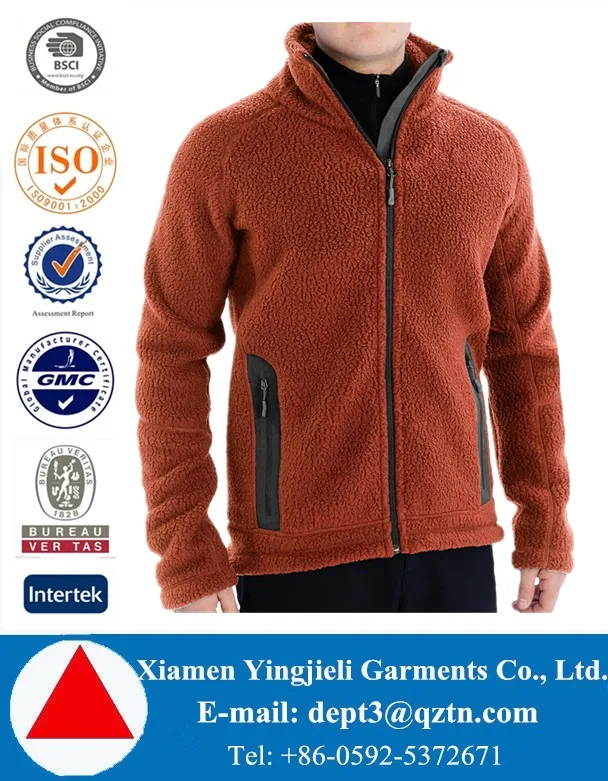 Al aire libre senderismo chaqueta de lana hombres 100% original grueso chaqueta de lana polar