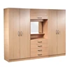 easy assemble portable modern clothing cabinet wardrobe with TV cabinet