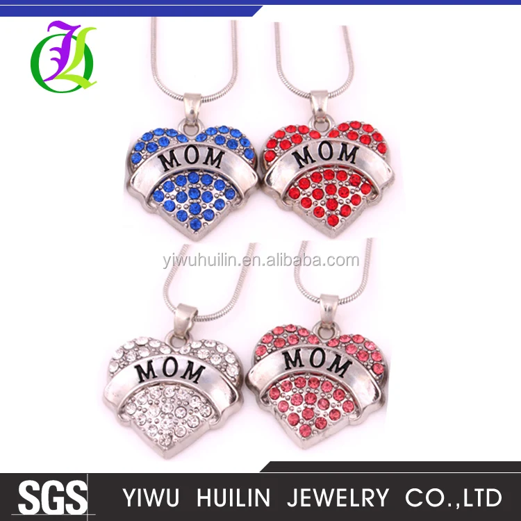 Zinc alloy silver high quality snake chain Crystal heart shape MOM Mother's day gift necklace jewelry, Blue/pink/red/white
Zinc alloy silver high quality snake chain Crystal heart shape MOM Mother's day gift necklace jewelry, Blue/pink/red/white