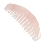 Natural rose quartz Hiar Comb Crystal massage comb Pink