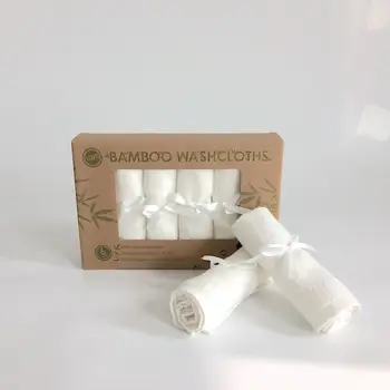 gift package natural organic baby white bath towel bamboo baby