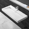 Europe Popular White Matt Solid Surface Slope Basin Bathroom Sink