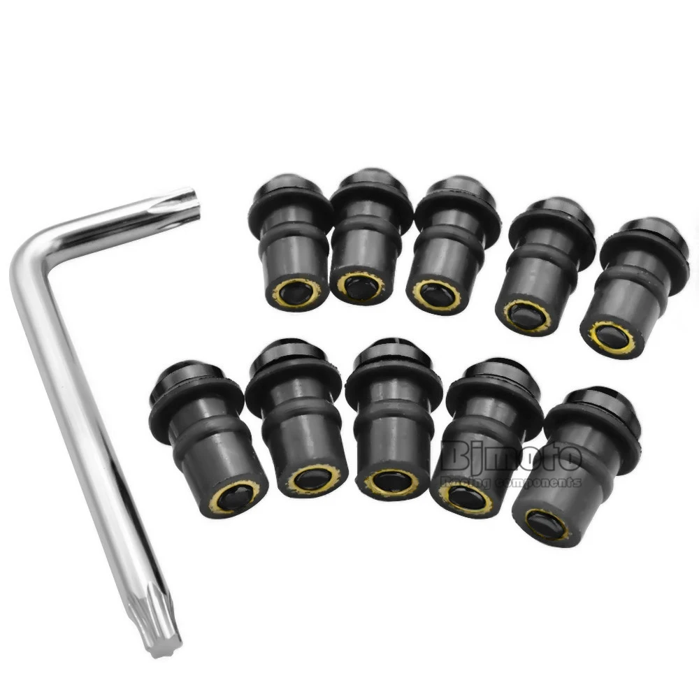 10X Motorcycle accessories 5mm Windshield Windscreen Bolt Screw Nut Fastener Kit Fairing Windshield Mounting Nuts  (5)