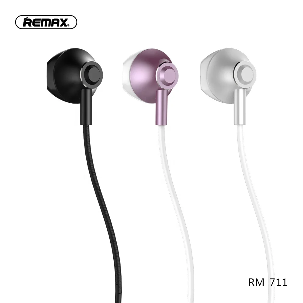 

Remax RM-711 wired earphone in ear mini sport earphone for Samsung, Black / silver / purple