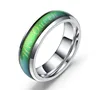 Fashion silver Couples Temperature Feeling Changing color Mood Rings for custom
