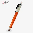 touch screen top twist plastic pen with highlighter