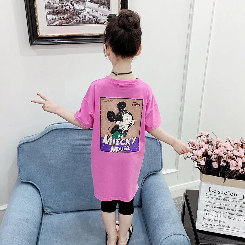 Girls Summer Cartoon T Shirt Dress Casual Kids Mickey Printed Long Style Cotton T-shirt
Girls Summer Cartoon T Shirt Dress Casual Kids Mickey Printed Long Style Cotton T-shirt