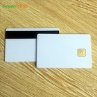 PVC plastic blank magnetic stripe card with ic chip