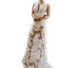 New Boho Style Long Dress Women Off Shoulder Beach Summer Dresses Lace Mesh Vintage Chiffon White Maxi Dress Vestidos