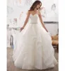 White Organza Ruffles 2018 Designer Wedding Dress