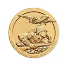 wholesale fashion hologram photography embossed logo enamel antique bronze honor medallion imitate coin