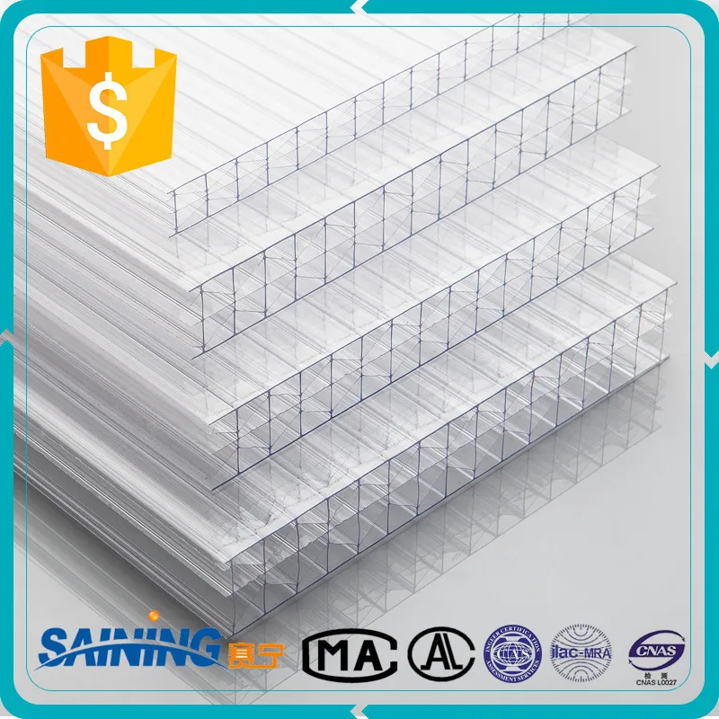 X Type Triple Wall Polycarbonate Sheet Multilayer Polycarbonate Hollow