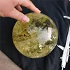 high quality natural rainbow citrine /yellow quartz crystal ball,polished semi precious stone spheres