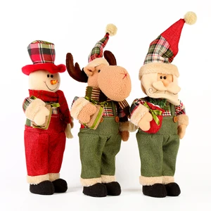 gift plush toy 38cm cute stand snowman elk santa christmas doll