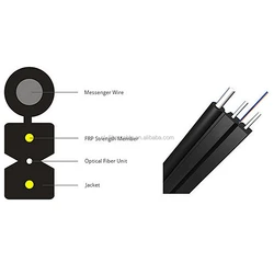 2 cores ftth optical fiber drop cable with messenger