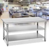 Chinese Manufacture Stainless Steel 3 Decks Restaurant Centre Worktable Island Work Table For Catering Kitchen Equipment