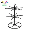 Steel rotating customized wire scarf display rack with hooks