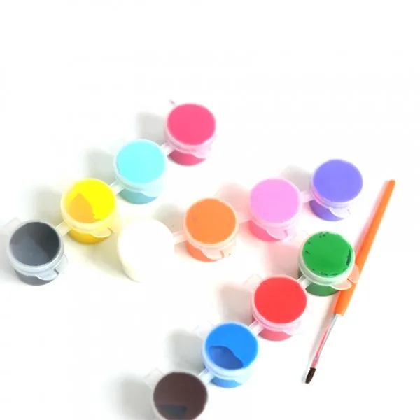 12 4 мл неоновые флуоресцентные краски Акриловая ткань краски набор для детей