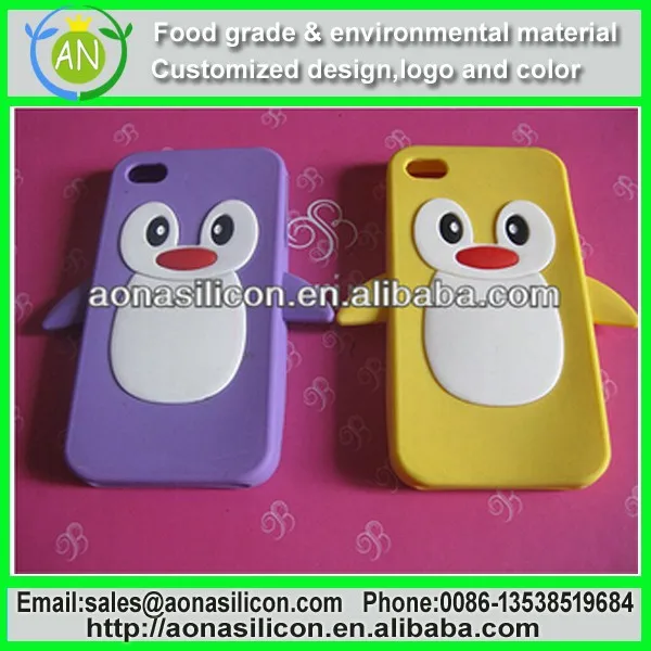 Silicone Rubber Soft Gel Skin Case Cover Accessory|Penguin Phone Cover