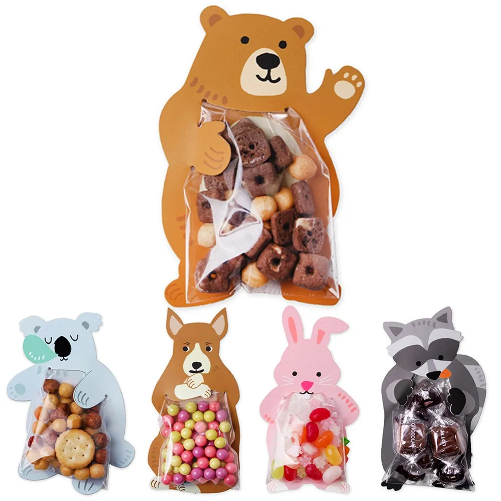 cute animal bear rabbit koala greeting cards candy cookie bag