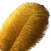 Wholesale Wedding Party Decoration White Goose Real Ostrich Gold Feather
