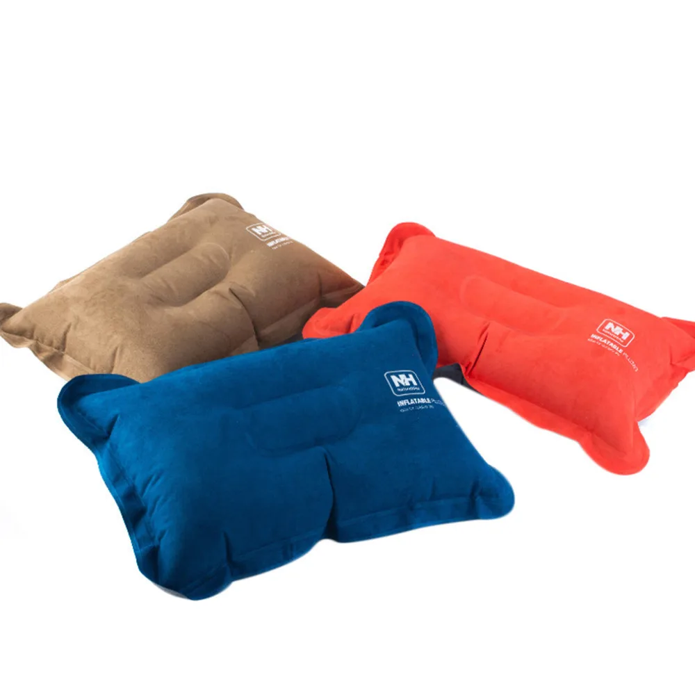 Sales Promotion Mini Travel Pillow Ultralight Portable Air Inflatable Suede Outdoor CampingTravel Soft Pillow Free Shipping