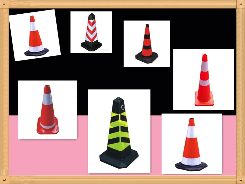 pink traffic cone