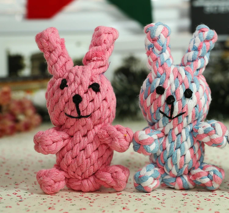 Lovely cute animal bunny cotton pet toy