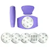 Wholesale high quality purple color Silicone Nail art Stamp kit with 5 stamp plates For Diy Nail Art