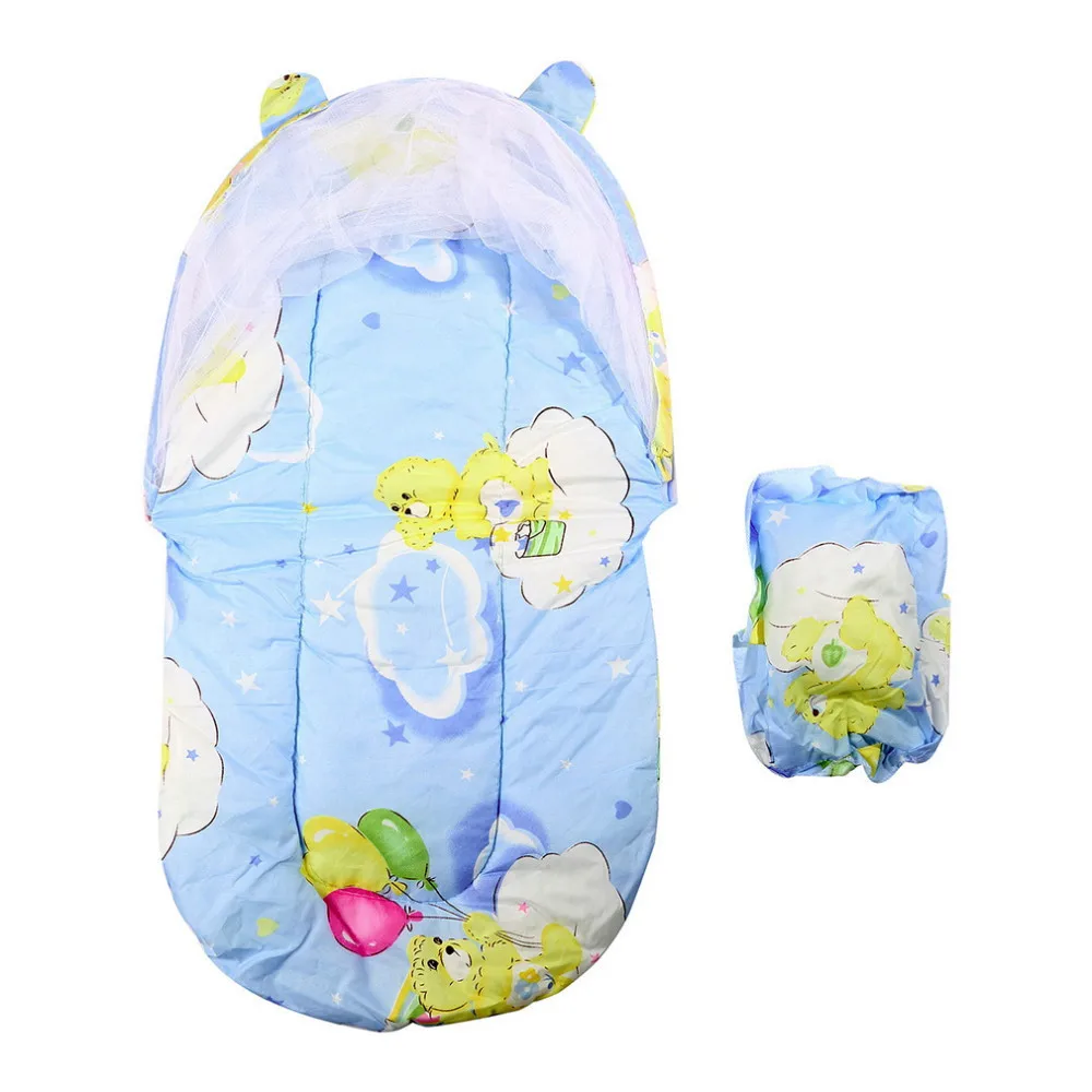 1pc Baby Crib Netting Bed Crib Folding Mosquito Net Infant Cushion Mattress Pillow Baby Bed Wholesale