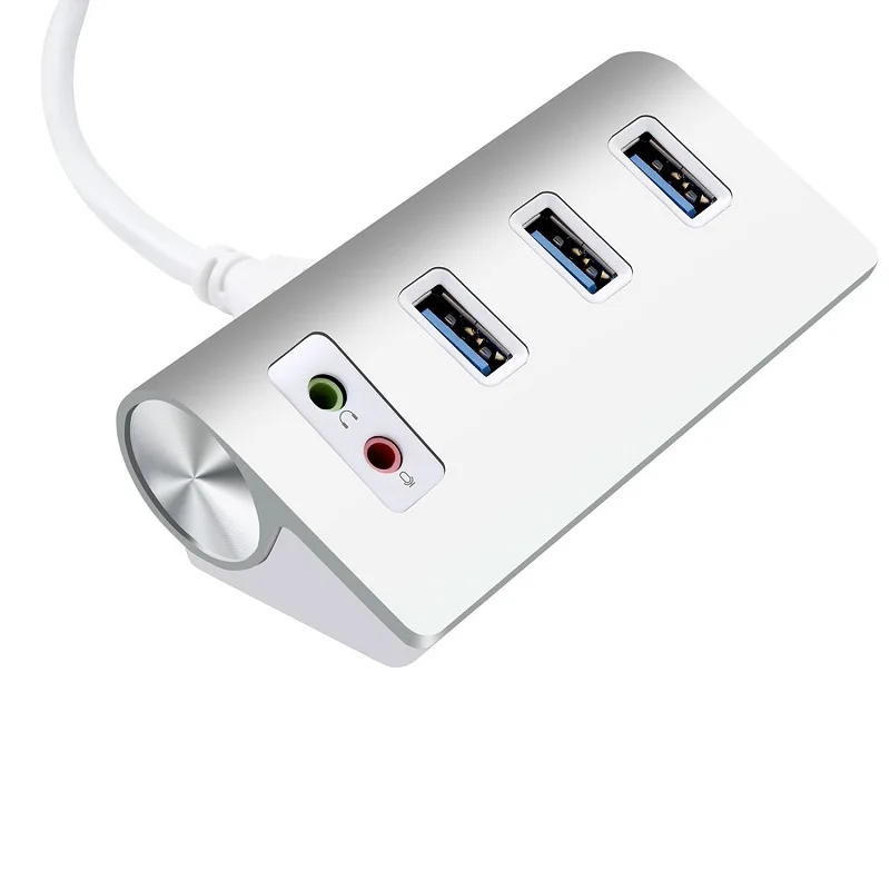 Cateck Bus-Powered USB 3.0 3-Port Hub with External Stereo Sound Adapter Combo, Silver
Cateck Bus-Powered USB 3.0 3-Port Hub with External Stereo Sound Adapter Combo, Silver
