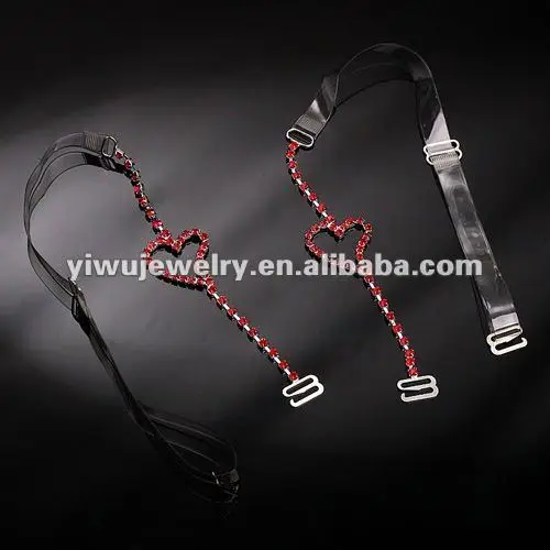 BB002-053 TPU transparent red rhinestone clear plastic heart elastic fancy TPU bra straps
BB002-053 TPU transparent red rhinestone clear plastic heart elastic fancy TPU bra straps