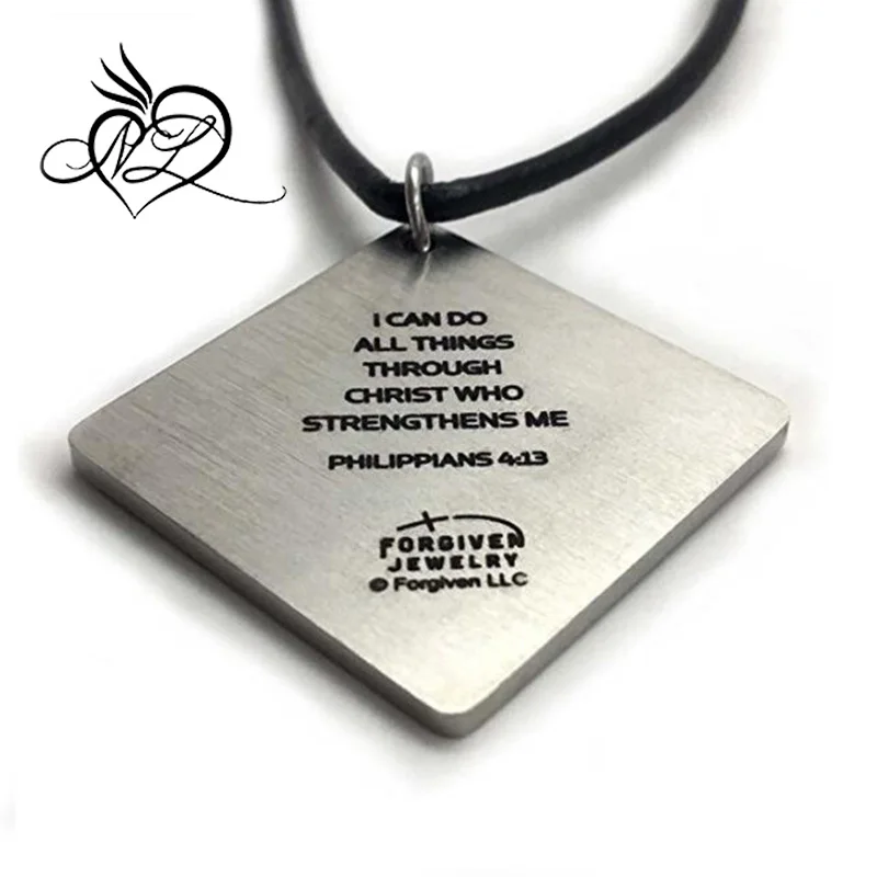 Softball Necklace "I Can Do All Things Through Christ"