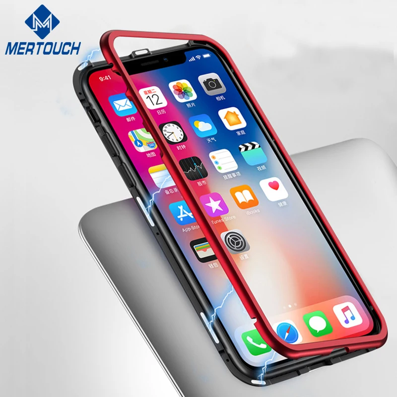 Magnetic Adsorption Case for iphone X 360 degree protective metal frame with high clear tempered glass
Magnetic Adsorption Case for iphone X 360 degree protective metal frame with high clear tempered glass