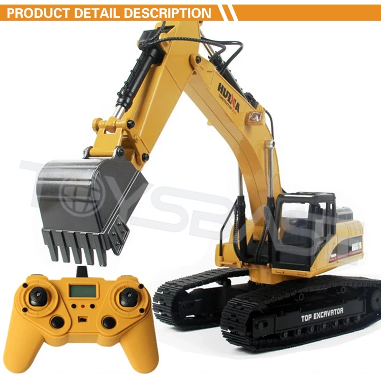 Huina 1580 Model 2 4g 23ch 1 14 Excavator Rc Full Metal Buy Excavator