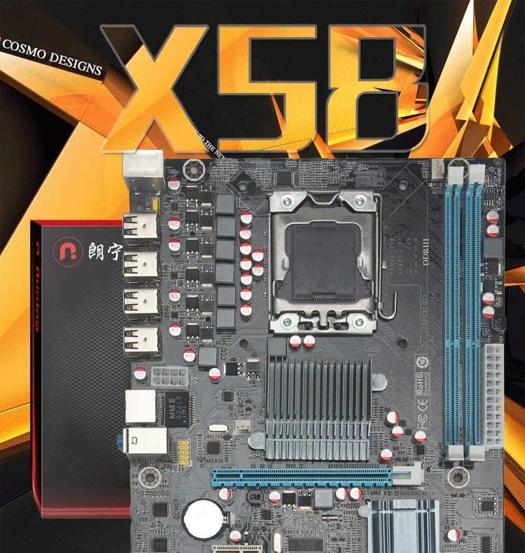 便宜的 x58 v310s1 matx ddr3 ecc 支持 lga1366 deskptop 主板