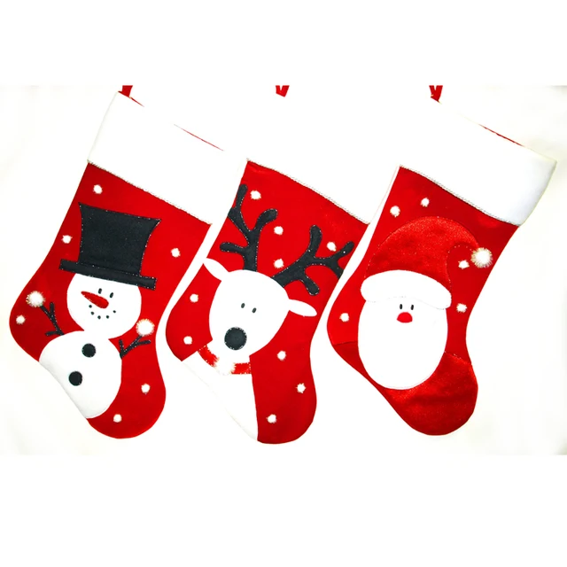 snowman hot sell cheap fashion christmas stocking for party