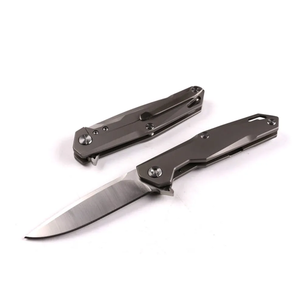 2016 new style high quality titanium folding pocket knife with d