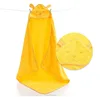 bamboo animal hooded baby towel ,yellow