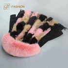 Russia mex New arrival luxury fashion wholesale ladies clothes parka big collar fox fur coat woman winter clothing