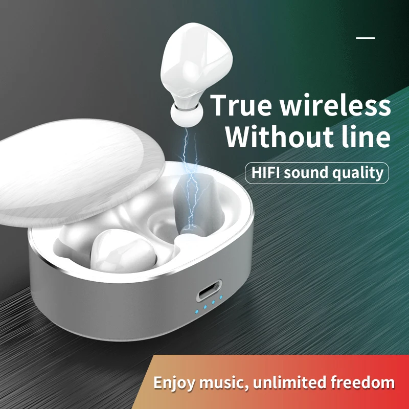 2019 newest BT 5.0 delicate wireless earphone T50 TWS IPX7 waterproof slide cover headset with charging case - ANKUX.COM