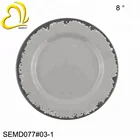 11'' High Quality Embossed Surface Round Shape Melamine Printing Restaurant Dish