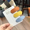 3 Pack of Vegan Leather Hair Barrettes for Girls Easy Snap Clip Toddler Hair Accessories
