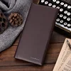 High Quality Mens Business Bags Solid 3 Colors Fashion Long Money Clip Purse Curewe Kerien Brand Card Holder Men Leather Wallet