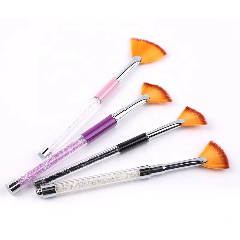 Custom Logo Nail Art Beauty Tool Rhinestones Handle Nylon Hair Nail Art Fan Brush, Customized color
Custom Logo Nail Art Beauty Tool Rhinestones Handle Nylon Hair Nail Art Fan Brush, Customized color