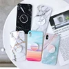 Fashion Grip Stand Holder TPU Soft Marble Mobile Phone case for iphone 11 Back Cover for samsung note10 A10 A20 A30 A50 A70